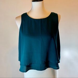 Teal tank blouse